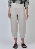 Naturals by O&J</p>Smocked Back Waist Tapered Pant</p>(Sand)