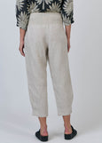 Naturals by O&J</p>Smocked Back Waist Tapered Pant</p>(Sand)