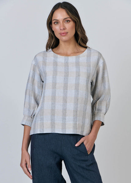 Naturals by O&J</p>3/4 Sleeve Blouse</p>(Mesh)