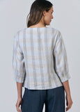 Naturals by O&J</p>3/4 Sleeve Blouse</p>(Mesh)