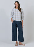 Naturals by O&J</p>3/4 Sleeve Blouse</p>(Mesh)
