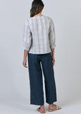 Naturals by O&J</p>3/4 Sleeve Blouse</p>(Mesh)
