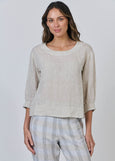 Naturals by O&J</p>3/4 Sleeve Blouse</p>(Soybean)