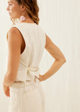 SALE | Louise Misha</p>Frankie Waistcoat</p>(Cream)</p>Available: size Large