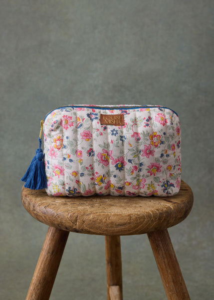 Louise Misha</p>Teiki Pouch</p>(Cream Wild Flowers)