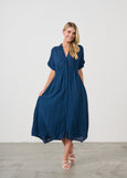 Homes & Fallon</p>Seersucker dress</p>(Navy)