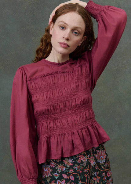 Louise Misha</p>Haydee Blouse</p>(Grape)