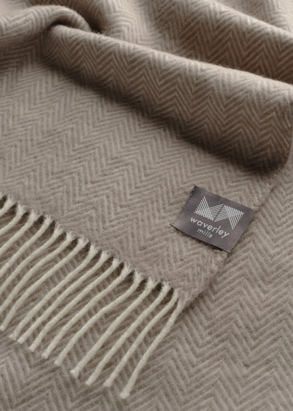 Waverley Mills</p>Herringbone Merino Wool Throw</p>(available in more colours)