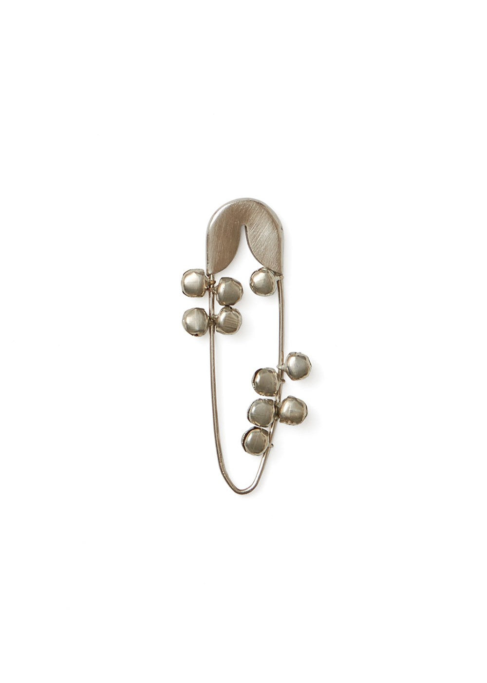 Fog Linen Work</p>Silver Safety Pin Bells