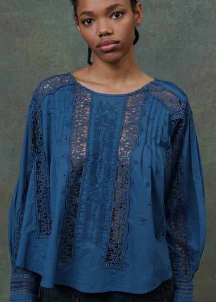 Louise Misha</p>Jeannine Blouse</p>(Blue)