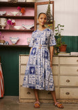Nancybird</p>Mona Short Sleeve Dress</p>(Lyon Tile)
