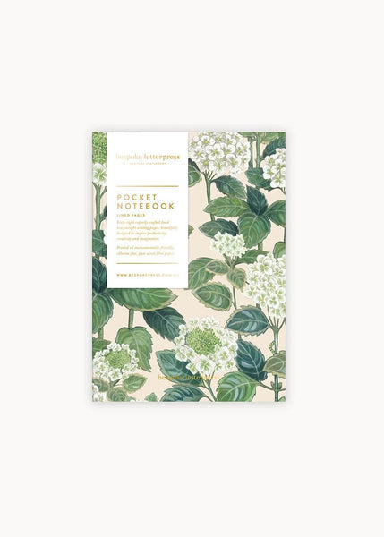 Bespoke Letterpress</p>Pocket Notebook - Hydrangea (Lined)