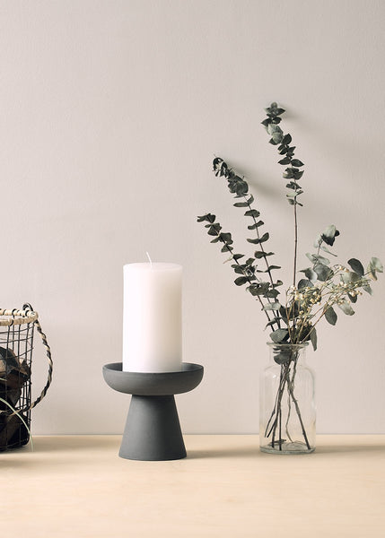Aery Living</p>Porcini Candle Holder</p>(Charcoal, White)