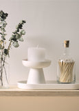 Aery Living</p>Porcini Candle Holder</p>(Charcoal, White)