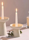 Aery Living</p>Porcini Candle Holder</p>(Charcoal, White)