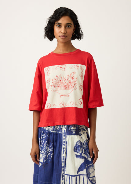 Nancybird</p>Tasmin Boxy Tee</p>(Red Vase)