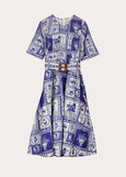 Nancybird</p>Mona Short Sleeve Dress</p>(Lyon Tile)