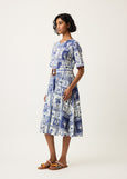 Nancybird</p>Mona Short Sleeve Dress</p>(Lyon Tile)