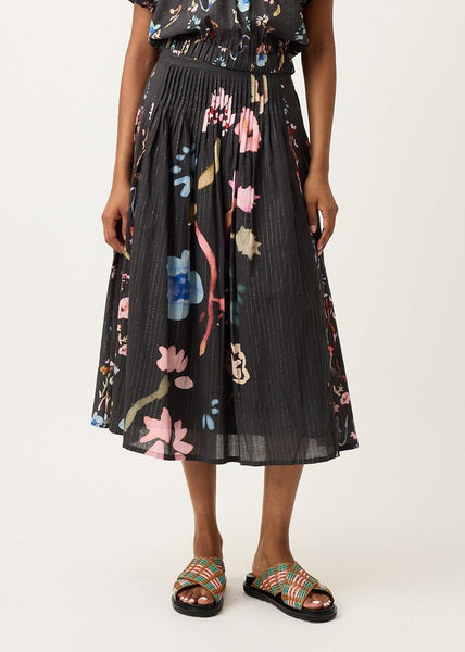 Nancybird</p>Alma Yoke Skirt</p>(Watercolour Charcoal)