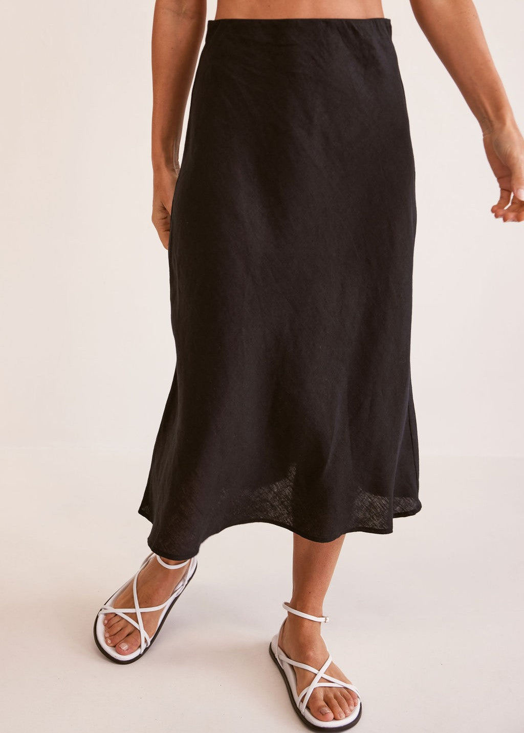 See Saw</p>Bias Slip Skirt</p>(Black)