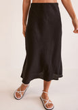 See Saw</p>Bias Slip Skirt</p>(Black)