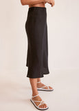 See Saw</p>Bias Slip Skirt</p>(Black)