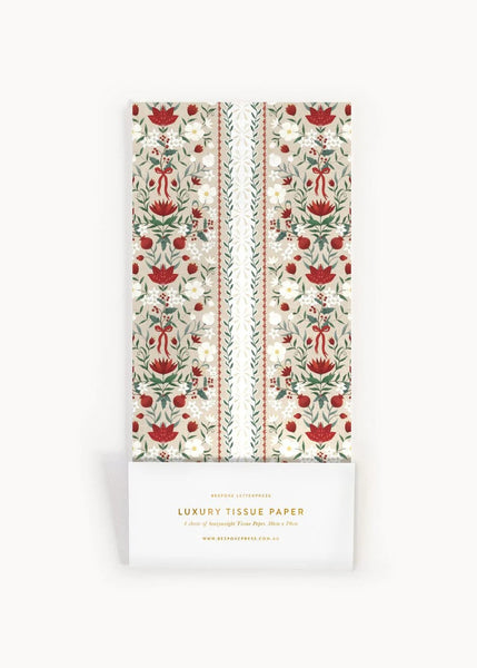 Bespoke Letterpress</p>Tissue Paper</p>(Festive Florals)