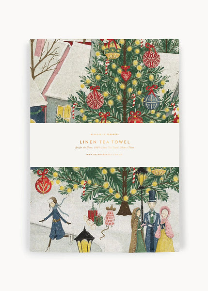 Bespoke Letterpress</p>Tea Towel</p>(The Christmas Village)