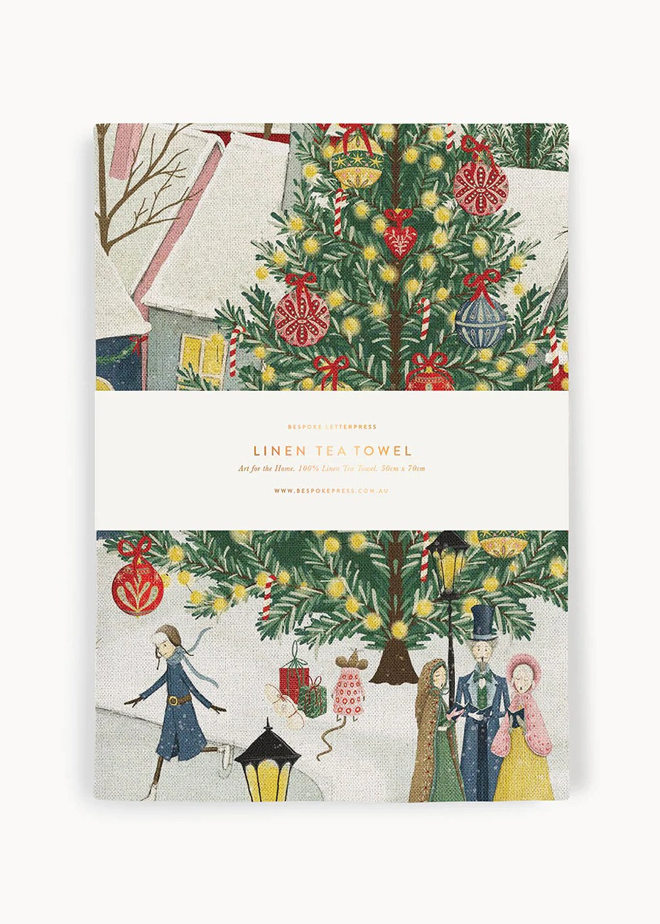 Bespoke Letterpress</p>Tea Towel</p>(The Christmas Village)