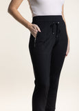SALE  |  TWO-T's</p>Ponte Panel Pant</p>(Black)</p>Available: size 12, 14 & 16