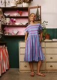 Nancybird</p>Tathra Woven Dress</p>(Raspberry Stripe)