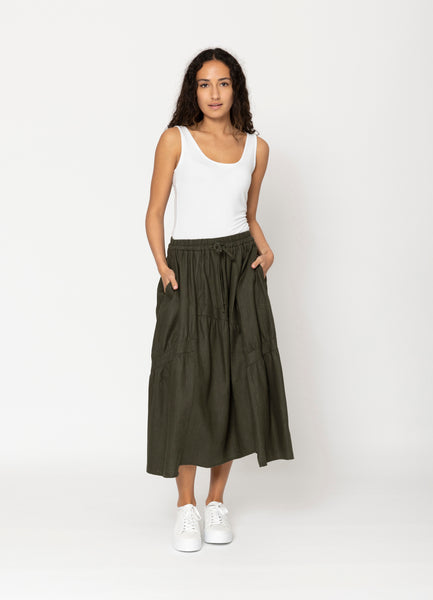 SALE  |  TWObyTWO</p>Mae Skirt</p>(Green)</p>Available: size X-Small