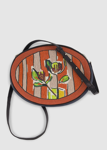 Nancybird</p>Beaded Clutch</p>(Afternoon Stripe)