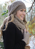 Lothlorian</p>Cable Possum Pom Pom Scarf</p>(available in more colours)