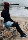 Lamington</p>Merino Wool Textured Knit Tights</p>(Black)