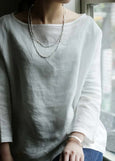 Fog Linen Work</p>Silver Beads Necklace
