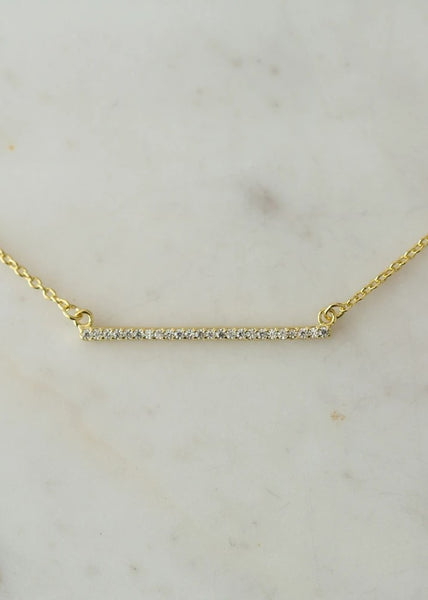 SOPHIE</p>Sparkle Bar Necklace</p>(Gold, Silver)