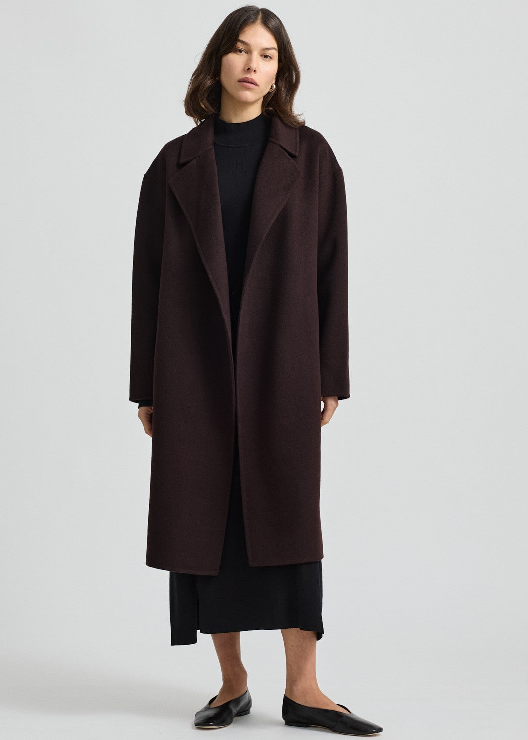 Toorallie</p>Wrap Wool Coat</p>(Cacao)