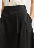 Toorallie</p>Pleat Detail Midi Skirt</p>(Black)