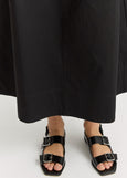 Toorallie</p>Pleat Detail Midi Skirt</p>(Black)