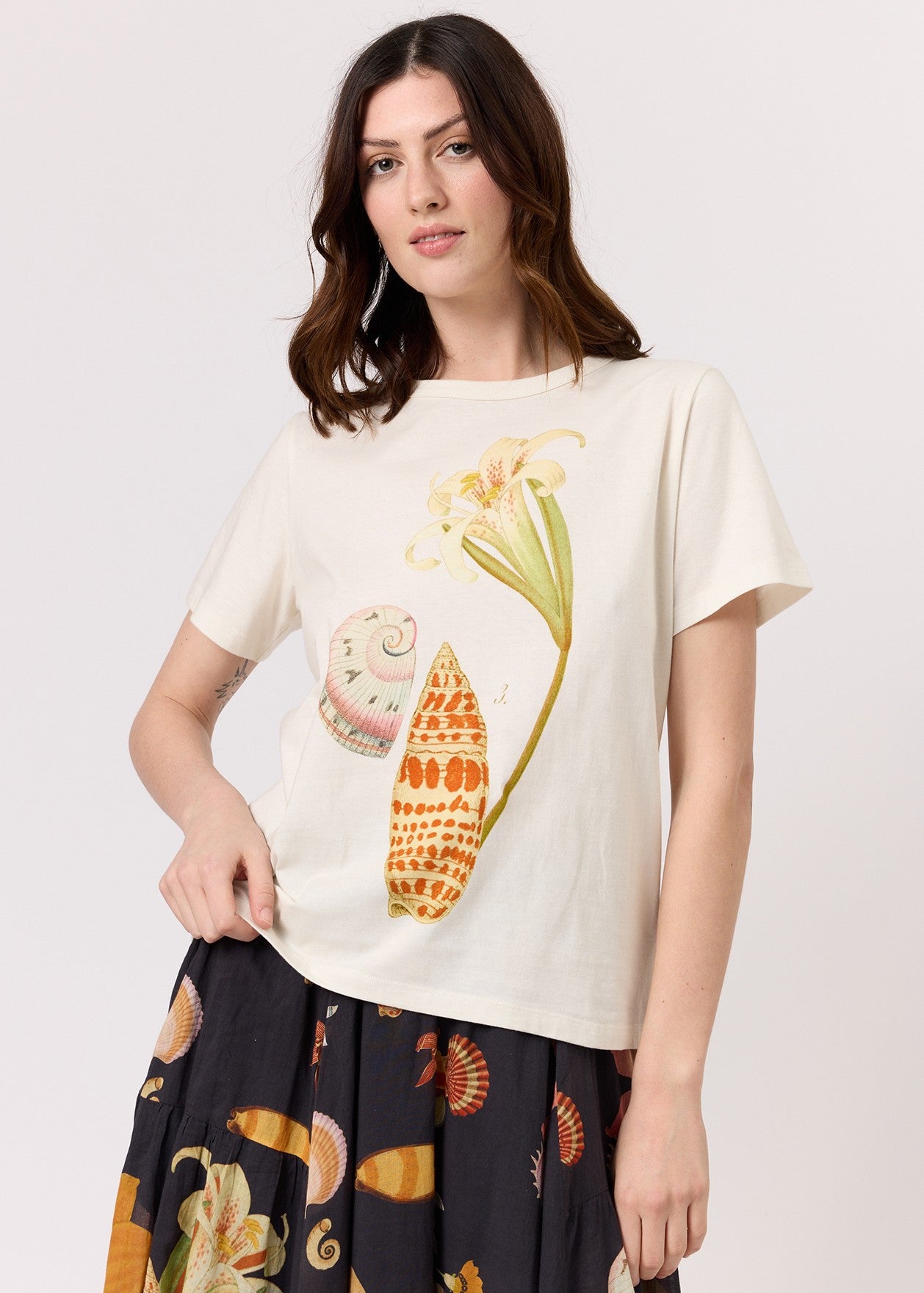 SALE  |  Nancybird</p>Apollo Tee</p>(Cream Shell)