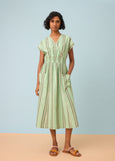 Nancybird</p>Hana Wrap Dress</p>(Green Stripe)
