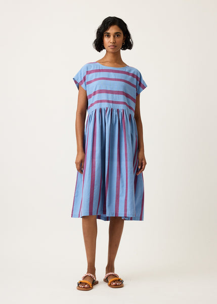 Nancybird</p>Tathra Woven Dress</p>(Raspberry Stripe)