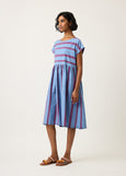 Nancybird</p>Tathra Woven Dress</p>(Raspberry Stripe)