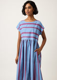 Nancybird</p>Tathra Woven Dress</p>(Raspberry Stripe)