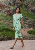 Nancybird</p>Hana Wrap Dress</p>(Green Stripe)
