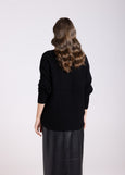 TWO-T's</p>Cross Over Knit Jumper</p>(Black)