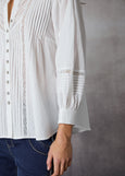 Lania</p>Vintage Cotton Shirt</p>(Off White)