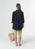 Goondiwindi Cotton</p>Bloom Oversized Basic Shirt</p>(Dark Navy)