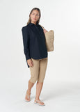Goondiwindi Cotton</p>Bloom Oversized Basic Shirt</p>(Dark Navy)